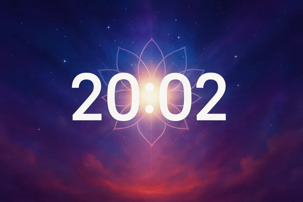 Quelle est la signification de l’heure miroir inversée 20h02 ?