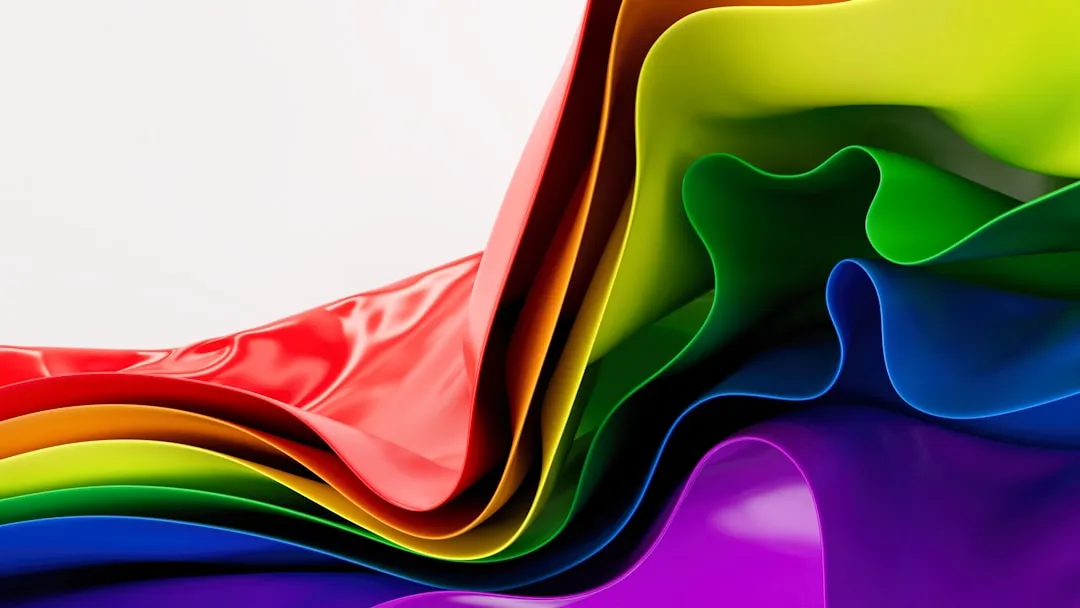 A rainbow-colored fabric displays pride and diversity.