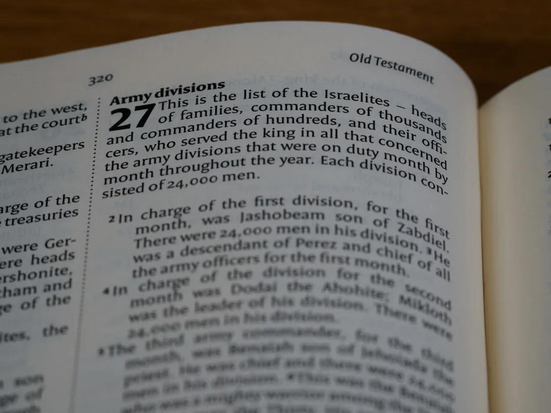 a close up of an open book on a table