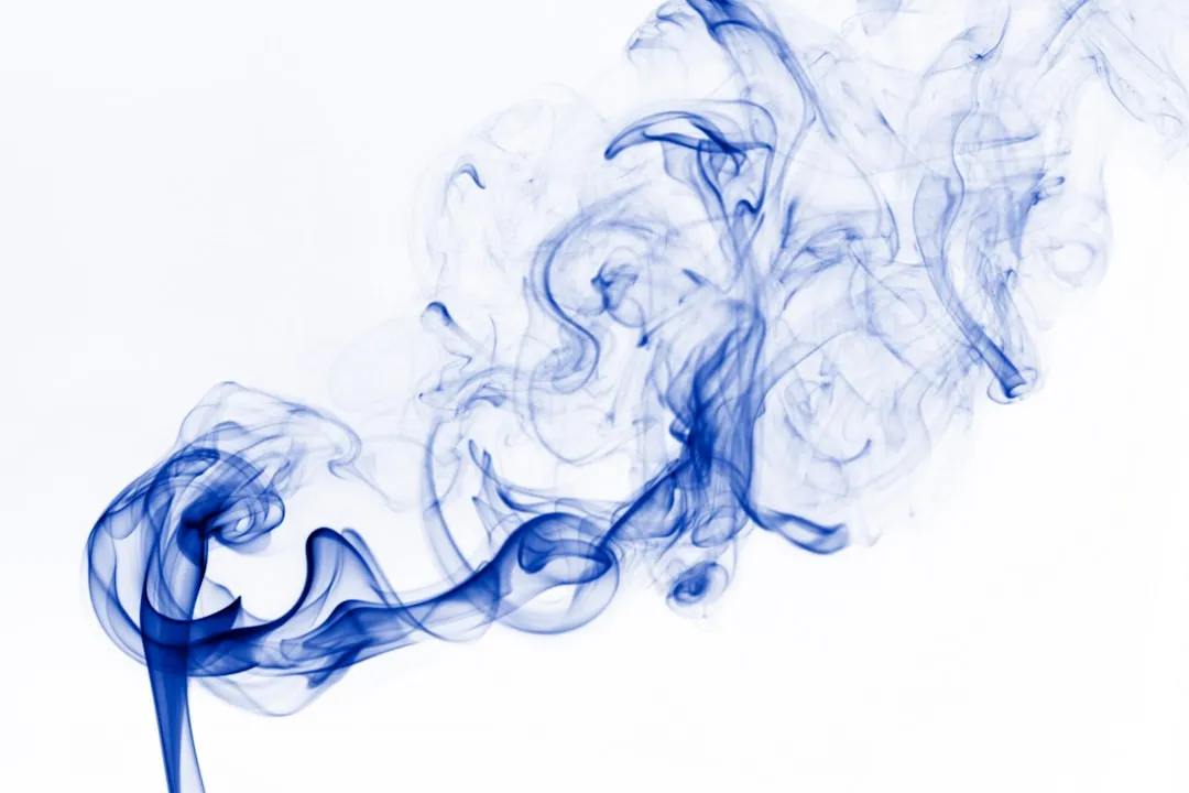 blue and yellow smoke illustration