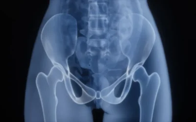 X-ray of a human pelvis and hips