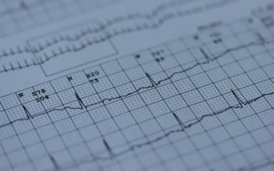 A close up of a medical paper with a graph on it
