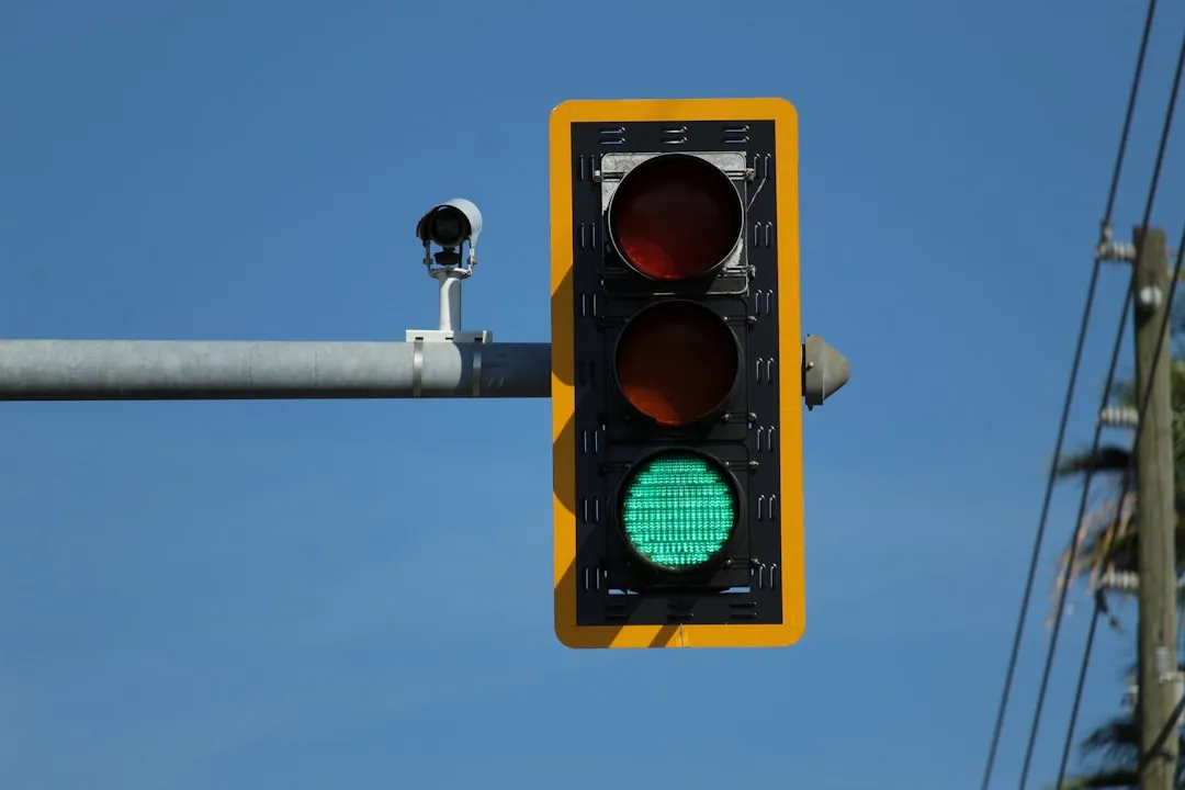 traffic light with red light
