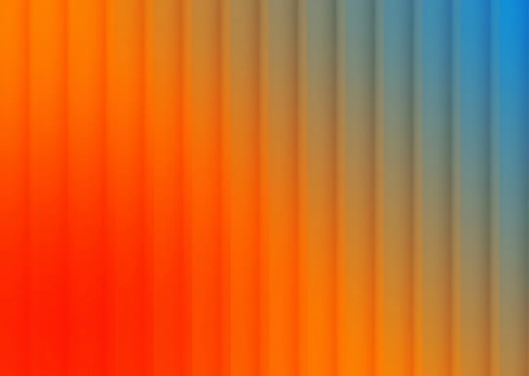 Vertical stripes of orange, yellow, and blue gradient
